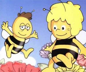 пазл Приключения пчелки Майи и ее подруга Вилли пролетел над цветами